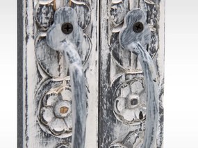 furniture-nabytek.cz - Masívna zrkadlová skrinka Santa Cruz z mangového dreva, šedá