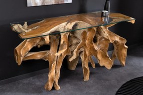 Konzolový regál ROOT 150 cm z teakového dreva