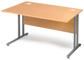 Kancelársky pracovný stôl FLEXUS, rovný, 1200x800 mm, buk