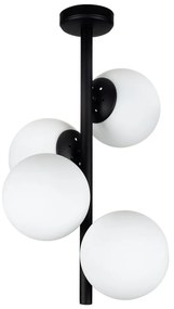 Čierne závesné svietidlo Squid Lighting Owl, výška 53 cm