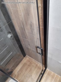 Sprchové dvere maxmax MEXEN APIA 140 cm - BLACK, 845-140-000-70-00