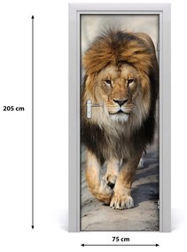 Samolepiace fototapety na dvere Lev portrét 75x205 cm