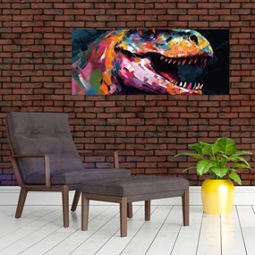 Obraz - Dinosaurus, maľba (120x50 cm)