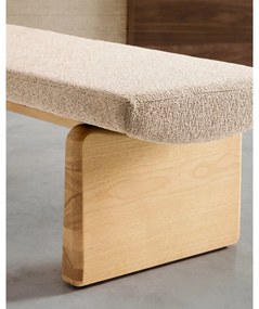 Béžová/v prírodnej farbe ženilková lavica Topaz – Kave Home