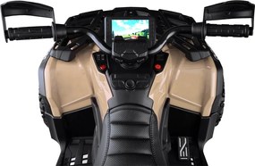 JOKOMISIADA Detská štvorkolka na akumulátor pre 2 osoby CAN-AM OUTLANDER 4x4 s LED panelom PA0326 béžová