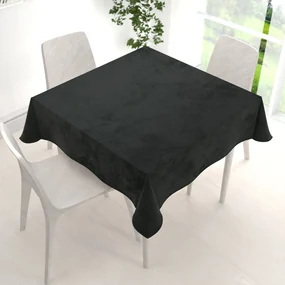 Biante Veľký zamatový štvorcový obrus Velvet Prémium SVP-014 Čiernozelený 260x260 cm