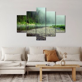 Obraz - Rieka pri lese (150x105 cm)