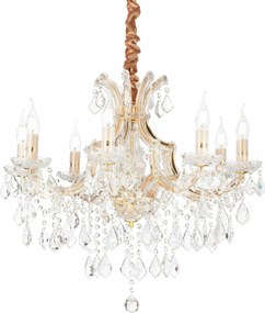 Závesné svietidlo Ideal Lux Napoleon SP8 oro 167398 E14 8x40W 67cm zlaté