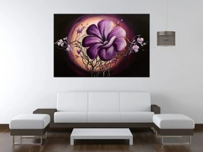 Gario Ručne maľovaný obraz Fialová živá krása Rozmery: 120 x 80 cm