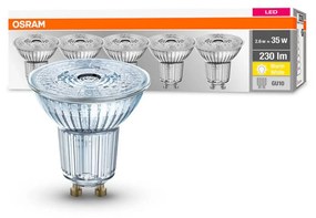 OSRAM LED reflektor GU10 2,6W 2 700K 230lm 36° 5ks