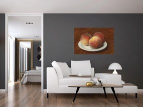 Obraz - Henri Fantin-Latour, Three Peaches on a Plate, reprodukcia (90x60 cm)