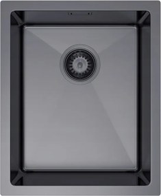 Erga HD, 1-komorový oceľový drez 370x450x210 mm, grafitová, ERG-MLS-HD3745B