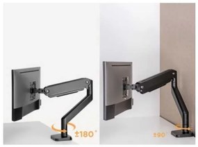 Držiak na monitor Brateck LDT60-C012 Heavy Duty, 1 rameno, čierna