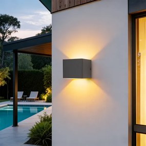 Brilagi - LED Vonkajšie nástenné svietidlo DONNANI LED/5W/230V 10 cm antracit IP44