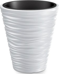Plastový kvetináč DBSA350 34,5 cm - biela