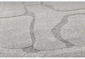 Sivý vlnený okrúhly koberec ø 160 cm Morphic Organica – Agnella