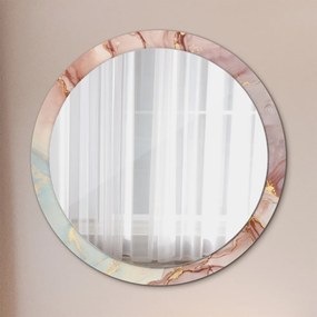 Okrúhle ozdobné zrkadlo Abstraktná tekutina fi 100 cm