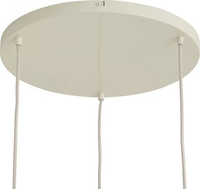 Retro závesná lampa béžová s kovovým tienidlom 3-svetelná - Ophelia