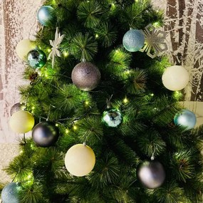 DECOLED Plastová guľa, 10 cm, sivá, 6x matná