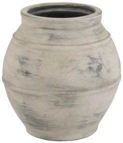 Šedá antik keramická dekoračná váza Vintage - Ø 38*38cm