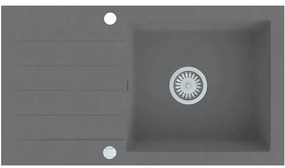 Granitový drez 1K 780x440 sivá
