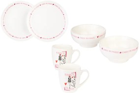 Súprava tanierov a šálok Emily in Paris, 6-dielna  (800007549)
