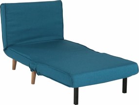 KONDELA Farido rozkladacie kreslo tyrkysová / dub