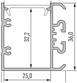 Led-Labs LED profil LUMINES typ Unico biely lakovaný 2,02m