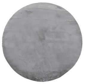Dekorstudio Okrúhly kožušinový koberec TOPIA - sivý Priemer koberca: 160cm