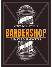 Ceduľa Barbershop - Vintage style