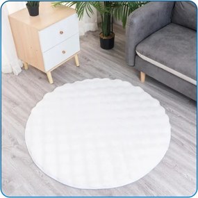 Koberec Rabbit Bubble biely kruh