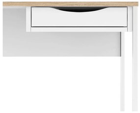 Biely pracovný stôl Tvilum Function Plus, 130 x 48 cm