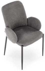 Jedálenská stolička SALTA –⁠ látka/kov, sivá