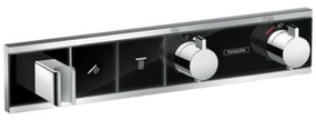 Hansgrohe RainSelect - Termostat pod omietku pre 2 spotrebiče, čierna/chróm 15355600