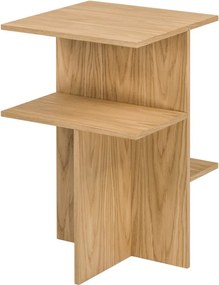 Nočný stolík v dekore duba s poličkami v prírodnej farbe Atik – noo.ma