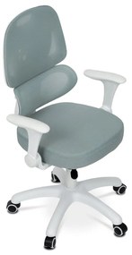 Detská pracovná stolička NANDU — sieť / látka, mentolová