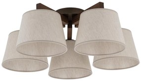 Brilagi - Prisadený luster LATTE 5xE27/15W/230V borovica/krémová