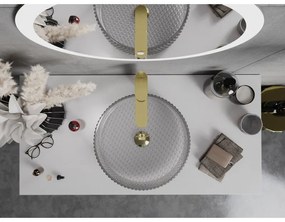 Mexen Aura, sklenené umývadlo na dosku 39 × 39 cm, sivá, 24013966