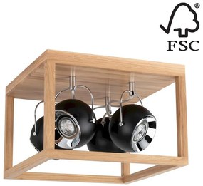 Spot-Light 5224474 - LED Stropné svietidlo ROY 4xGU10/5W/230V matný dub