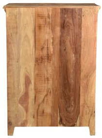 furniture-nabytek.cz - Masívna komoda Perth z recyklovaného dreva, lakovaná, biela/farbistá – 80×42×110 cm