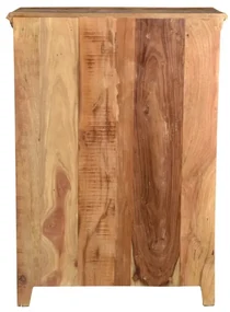 furniture-nabytek.cz - Masívna komoda Perth z recyklovaného dreva, lakovaná, biela/farbistá – 80×42×110 cm