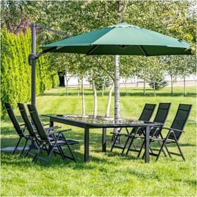 MI Záhradný slnečník 3,5M KAZUAR zelený