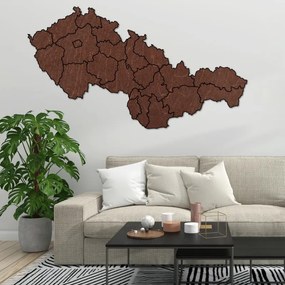 Veľká drevená mapa Slovensko a Česko | SENTOP M011
