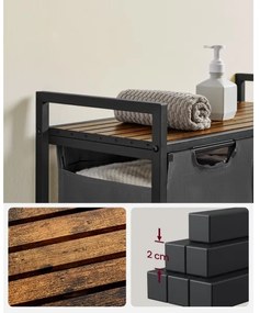 Kôš na bielizeň REX hnedá/sivá