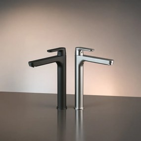 Kuchinox Dima, vysoká umývadlová batéria h-310 + odtoková zátka ClickClack, čierna matná, LAV-BQD_72ND