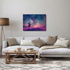 Sklenený obraz - Nadpozemská nočná obloha (70x50 cm)