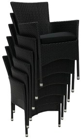 DEOKORK Záhradná ratanová zostava PALERMO 1+4 (rôzne dĺžky) stôl 150x90 cm