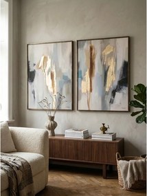 Tlačené/s ručne maľovanými prvkami obrazy v súprave 2 ks s rámom/na plátne 60x80 cm Gallery – Bizzotto