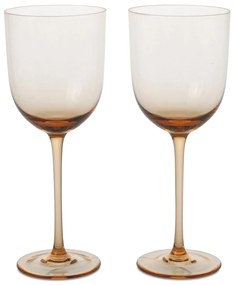 ferm LIVING Poháre na biele víno Host Blush - set 2 ks