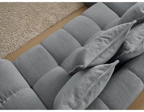 Tmavosivá ženilková rozkladacia/s úložným priestorom rohová pohovka (ľavý roh/do L) Everest – Bobochic Paris